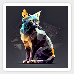 Geometric Cat No. 1: Sticker